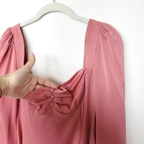 The Labera Cocktail Dress Womens Size Small Rose Gold Long Sleeve Party Summer - Picture 13 of 16